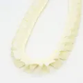 Cream pleated ruffle ribbon trim 2.5cm wide for DIY sewing and clothing decoration - Standard Length / Beige