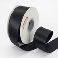Satin ribbon roll in elegant black 4cm width for gift packaging and floral crafts - Black