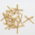 Mini nœuds en satin champagne pour travaux d'artisanat DIY et décoration de vêtements - Or