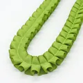 Vibrant green 2.5cm pleated ruffled grosgrain ribbon for DIY sewing and clothing crafts - Army Green