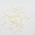 Mini nœuds en satin ivoire de 3mm pour loisirs créatifs et accessoires de couture - Blanc Cassé