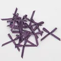 Lot de petits nœuds en ruban de satin violet foncé 3mm pour bricolage et mercerie - Violet Caviar