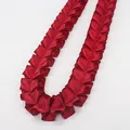2.5cm wide ruby red satin pleated ruffle ribbon trim for DIY sewing and crafts - Standard Pack / Burgundy
