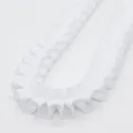 White 2.5cm ruffled pleated ribbon trim for DIY crafts and garment sewing decor - White