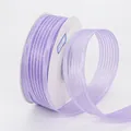Light purple 2.5cm striped satin ribbon roll for gift wrapping and DIY crafts - Light Purple
