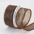 4CM width dark brown organza ribbon with satin edge for gift wrapping and DIY crafts - Coffee