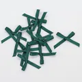 Mini nœuds en ruban de satin vert foncé de 3mm pour bricolage et accessoires textile - Vert de Noël