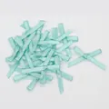Mini nœuds DIY vert menthe de 3mm en ruban de satin de polyester haute densité - Bleu Sarcelle