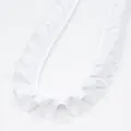 White 2.5cm pleated ruffled grosgrain ribbon for DIY crafts and clothing accessories - Standard Length / White
