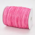 Nastro a balze rosa pesca in poliestere su rocchetto per artigianato DIY e pacchi regalo - Rosa Pesca (156)