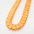 Oranje geplooid satijnen lint voor DIY-kleding en handgemaakte decoratieve ambachten - Goud