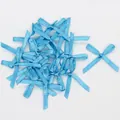 Mini nœuds en ruban de satin bleu vif de 3mm pour bricolage et accessoires de mode - Bleu sarcelle