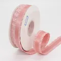 Lichtroze geplooid ruchelint met satijnen afwerking voor DIY-haaraccessoires - Oudroze