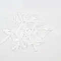 Petits nœuds en ruban de satin blanc 3mm pour bricolage et accessoires - Blanc Cassé