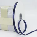1cm navy blue high-density polyester satin ribbon roll for gift box and cake packaging - Sapphire Blue