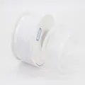 White striped organza ribbon roll for gift wrapping and DIY crafts, 4cm width - White