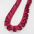 Ruban de satin plissé rouge foncé de 2,5 cm pour la couture DIY et la décoration - Bordeaux