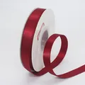 Polished burgundy 1.5cm satin ribbon roll for gift packaging and floral crafts - 1.5cm / Burgundy