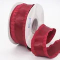 Nastro arricciato rosso scuro in poliestere 4cm per confezioni floreali e fai da te - Rosso Vino (789#)