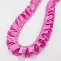 Ruban de satin rose fuchsia à bords plissés de 2,5 cm pour accessoires vestimentaires DIY - Rose rosé