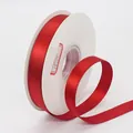 Classic 1.5cm red satin ribbon roll on spool for gift wrapping and floral decoration - 1.5cm / Red