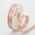 Pink gold glitter metallic ribbon roll for gift wrapping and floral decoration - 1.5cm / Pink