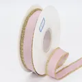Rosa Ripsband mit goldenen Fransen für Geschenkverpackungen und Dekorationen - Standardstil (2cm Gold Fransen Koreanisches Rosa)