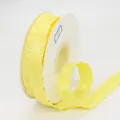 Roll of yellow lychee texture ruffled ribbon with 640 color code label for DIY crafts - Yellow