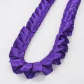 Ruban de satin plissé violet foncé avec volants élégants pour travaux manuels - Violet foncé