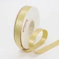 Single roll of 1.5cm golden metallic glitter ribbon on a white spool for gift wrapping - 1.5cm / Light gold