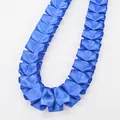 Koningsblauw geplooid ruislint van 2,5 cm breed voor doe-het-zelf naaien en decoratie - Saffierblauw