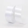 Nastro di raso bianco puro 2,5 cm in poliestere lucido per confezioni regalo eleganti - 2.5cm x 22m (Anima in plastica) / Bianco (01#)