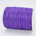 Nastro pieghettato viola da 1cm con bordo a balze per confezioni regalo floreali - Viola (465)