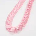 Ruban à volants plissés rose de 2,5cm en satin de polyester pour couture DIY - Rose