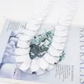 Elegant 2,5 cm wit geplisseerd ruffellint voor DIY naaien en kledingdecoratie - Wit