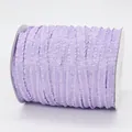 Nastro arricciato in poliestere viola lavanda con trama litchi per fiori e accessori per capelli - Viola Chiaro (430)