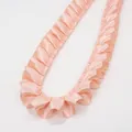 Ruban de satin plissé à volants simples de couleur pêche abricot pour décoration DIY - Rose Champagne