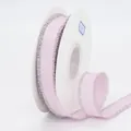 Rosa Ripsband Rolle mit silbernem Fransenrand für die Dekoration von Geschenkverpackungen - Standardstil (2cm Silber Fransen Rosa)