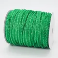 Nastro plissettato in poliestere verde erba da 1cm con trama ondulata su rocchetto per fai da te - Verde (580)
