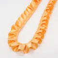 Ruban de satin plissé orange vif de 2,5 cm pour la couture de vêtements et décoration DIY - Or