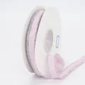 Rosa Ripsband Rolle mit silberner Metallkante für Geschenkbox Dekoration - Schmaler Stil (1.5cm Silber Fransen Rosa)