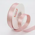 Pink satin ribbon roll with glitter finish for gift wrapping and flower arrangements - 123# / Pink