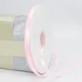 1cm light pink high-density polyester satin ribbon roll for gift wrapping and DIY crafts - Pink