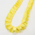 Ruban satin plissé jaune de 2,5 cm à volants en polyester pour projets de couture - Light jaune