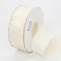 Roll of cream-white ruffled polyester ribbon with satin finish for DIY hair accessories - Beige (028#)