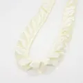 Ruban de satin à volants blanc cassé de 2,5cm pour couture et décoration DIY - Beige