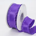4cm purple lychee textured polyester ribbon with ruffled edges for DIY hair accessories - Purple (465#)