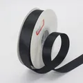 Ruban de satin noir de 2cm en rouleau avec finition brillante pour boîtes cadeaux - Noir