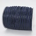 Nastro plissettato in poliestere blu navy con bordi a volant per artigianato fai-da-te - Blu Scuro (370)