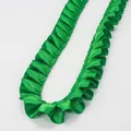 Ruban à volants vert émeraude de 2,5 cm de large avec finition satinée plissée pour DIY - Vert